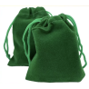 Green velvet gift bag
